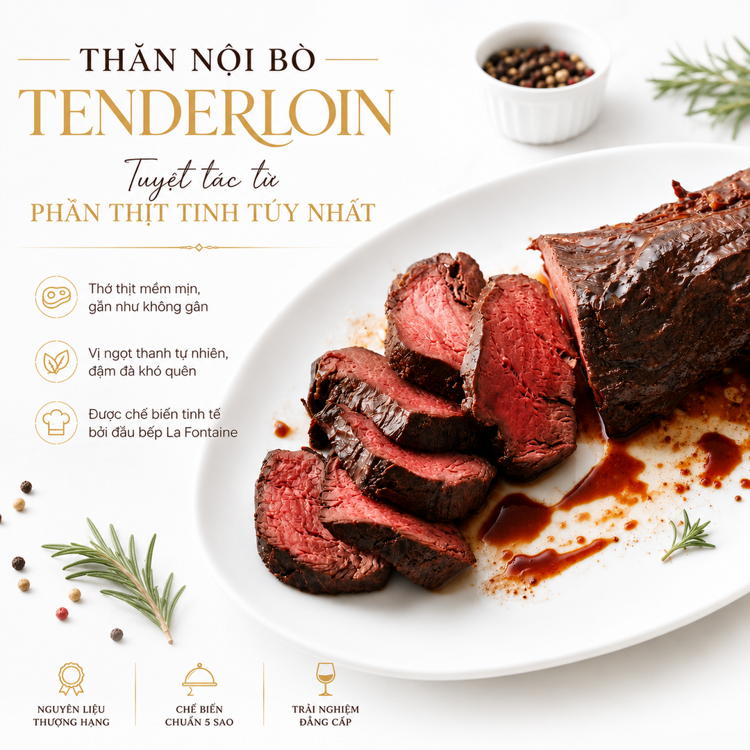 Tenderloin Là Gì? Vì Sao Tenderloin Được Mệnh Danh Là Phần Thịt Mềm Nhất Của Bò?